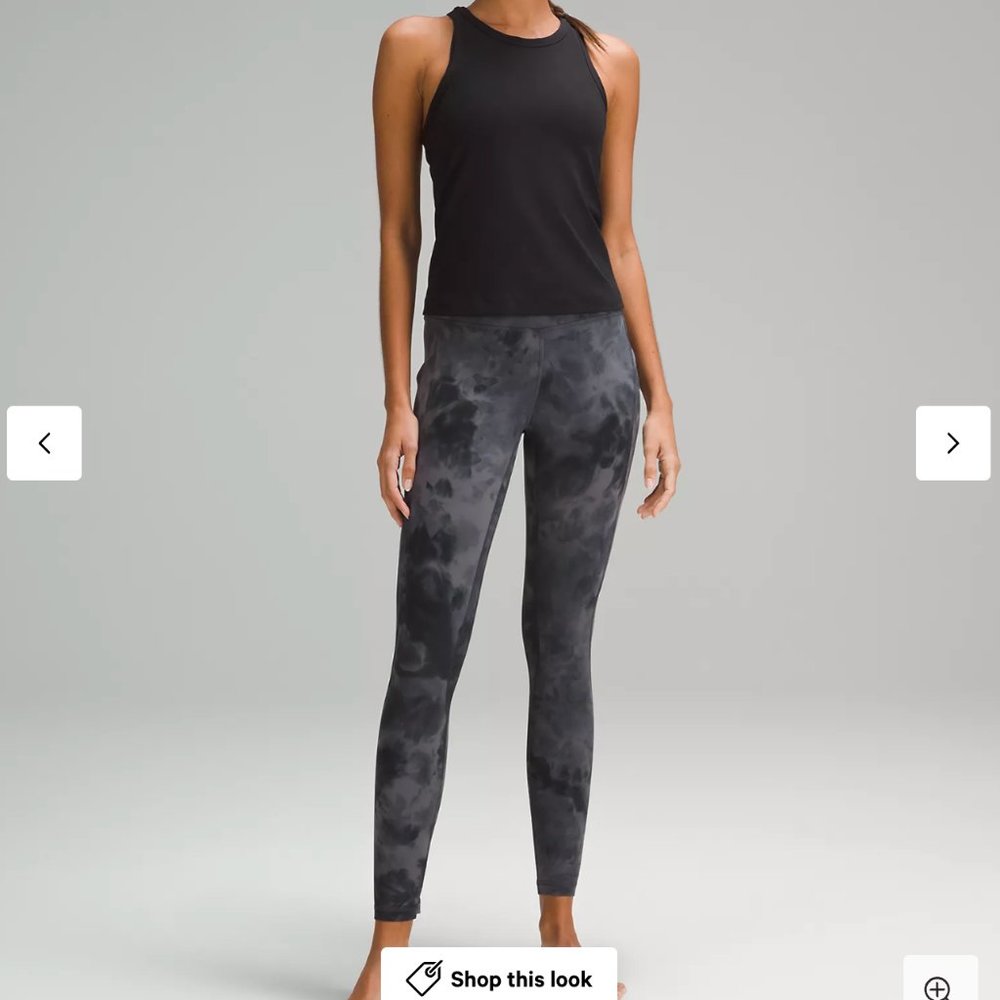 Lululemon Women's Black & Gray High Rise Seamless Align Leggings Size 6